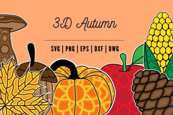 3D Autumn SVG Bundle for Laser Cutting & Wall Decor