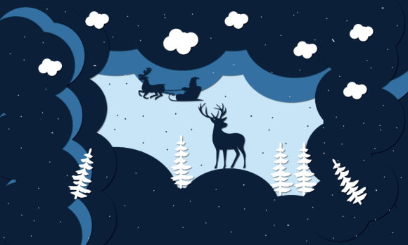3D Christmas Cut File: Premium Graphics for Crafts