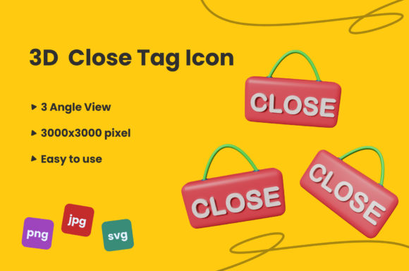 3D Close Tag Icon: A Graphic Designer's Review