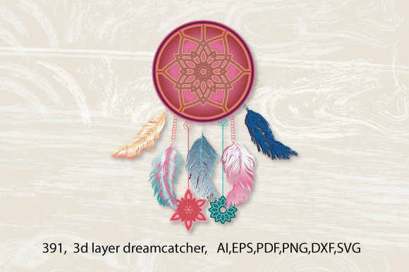 3D Cute Wall Hanging Layer Dreamcatcher Graphics for Crafts