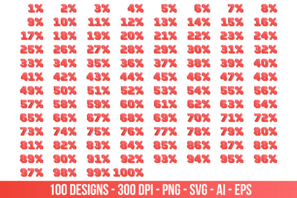 3D Discount Numbers: Modern Graphics and Illustrations for Bloggers