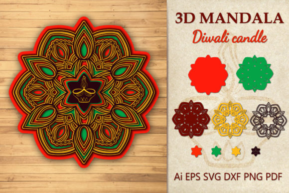 3D Mandala Diwali Candle Review for Graphics and Crafts
