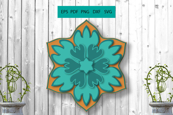 3d Moms Decorative Layer Mandala SVG13 for Crafts and Graphics