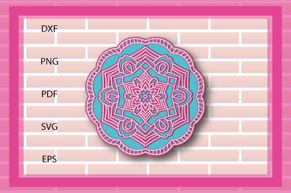 3d Moms Decorative Layer Mandala SVG8 for Graphics and Crafts