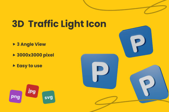 3D Parking Icon: A Modern Graphics Asset for Icons