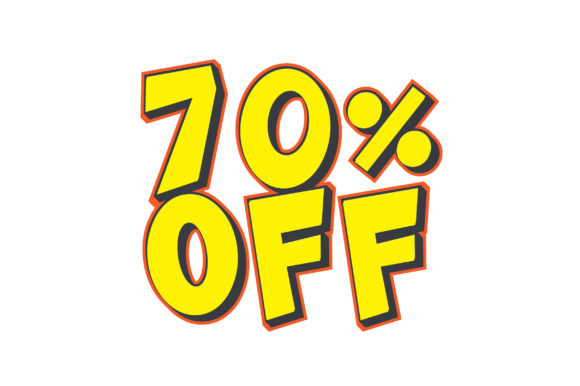 3D Promotion, Offer, 70 off Discount Graphics for Handmade Creators