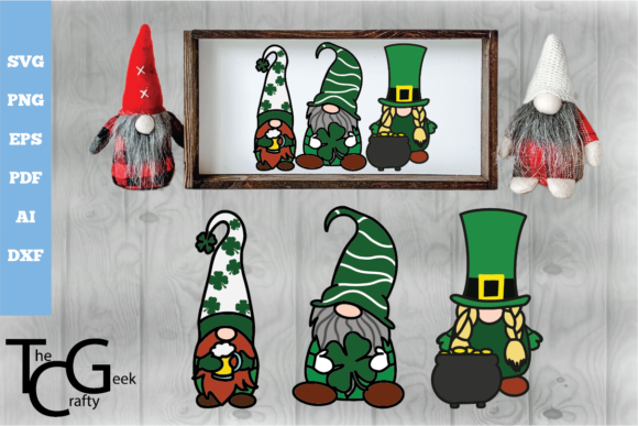 3D St. Patrick s Day Gnomes for Laser Cutting Ornaments