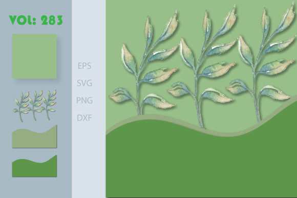 3D Water Color Layer Natural Wall ArtSVG for Crafts and Graphics