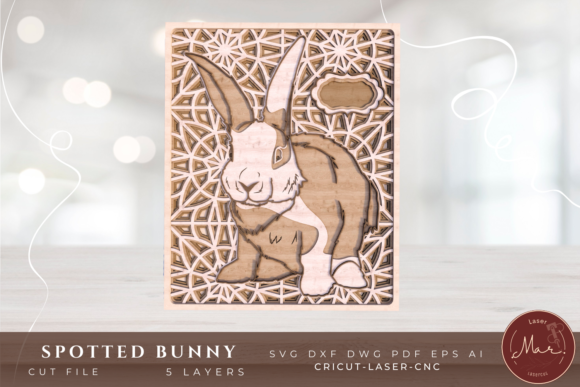 BUNNY 3D Multilayer SVG Laser Cricut for Wall Decor