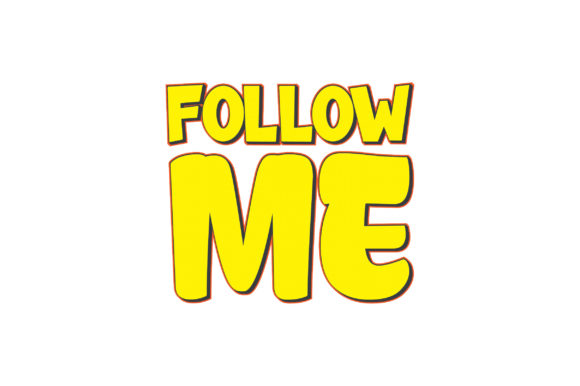 FOLLOW ME 3D Text Effect Vector for Modern Graphics