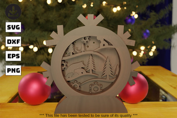 Forest 3D CHRISTMAS Svg, 5 Layers for Laser Cutting and Winter Amp