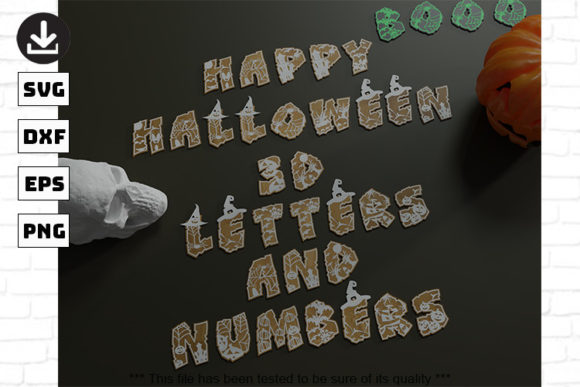 HALLOWEEN Alphabet 3D LETTERS NUMBERS: A Designer's Review of Graphics and Objects