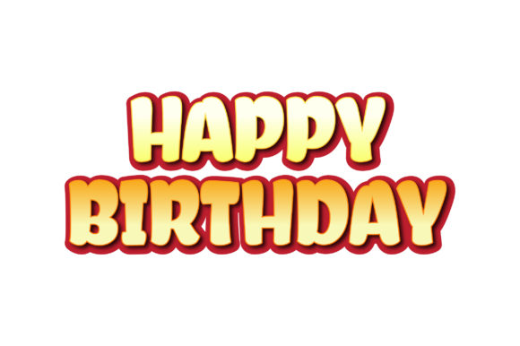 Happy Birthday 3d Text Effect Template for Modern Graphics