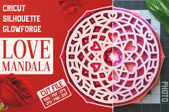 Layered 3D Love Mandala: A Graphics and Crafts Review