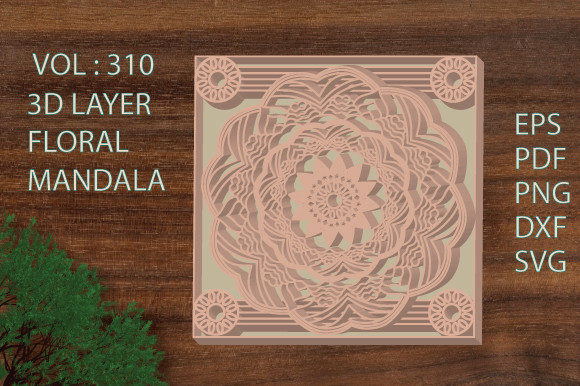 Mother s Day 3D Floral Layered Mandala Graphics for Crafts